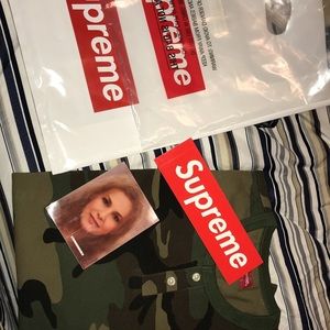 Supreme Pique S/S Henley Woodland Camo